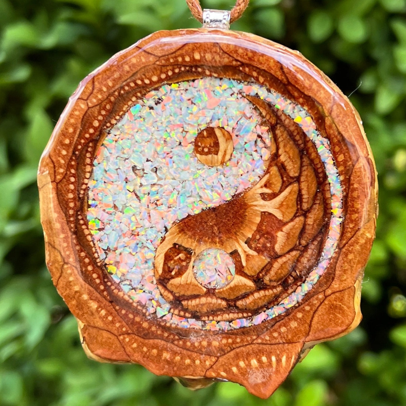 Crushed Opal Yin & Yang