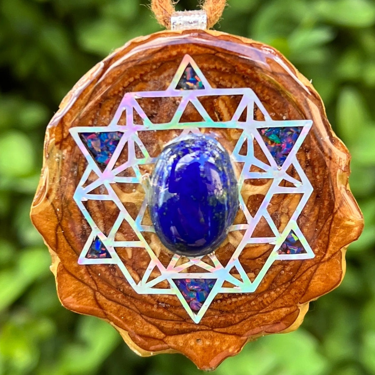 Lapis Lazuli & Crushed Opal with 64 Star Tetrahedron