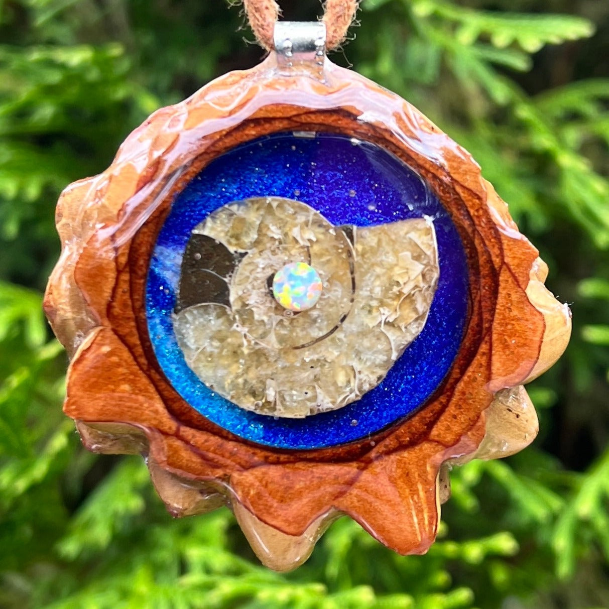 Galaxy with Ammonite & Opal