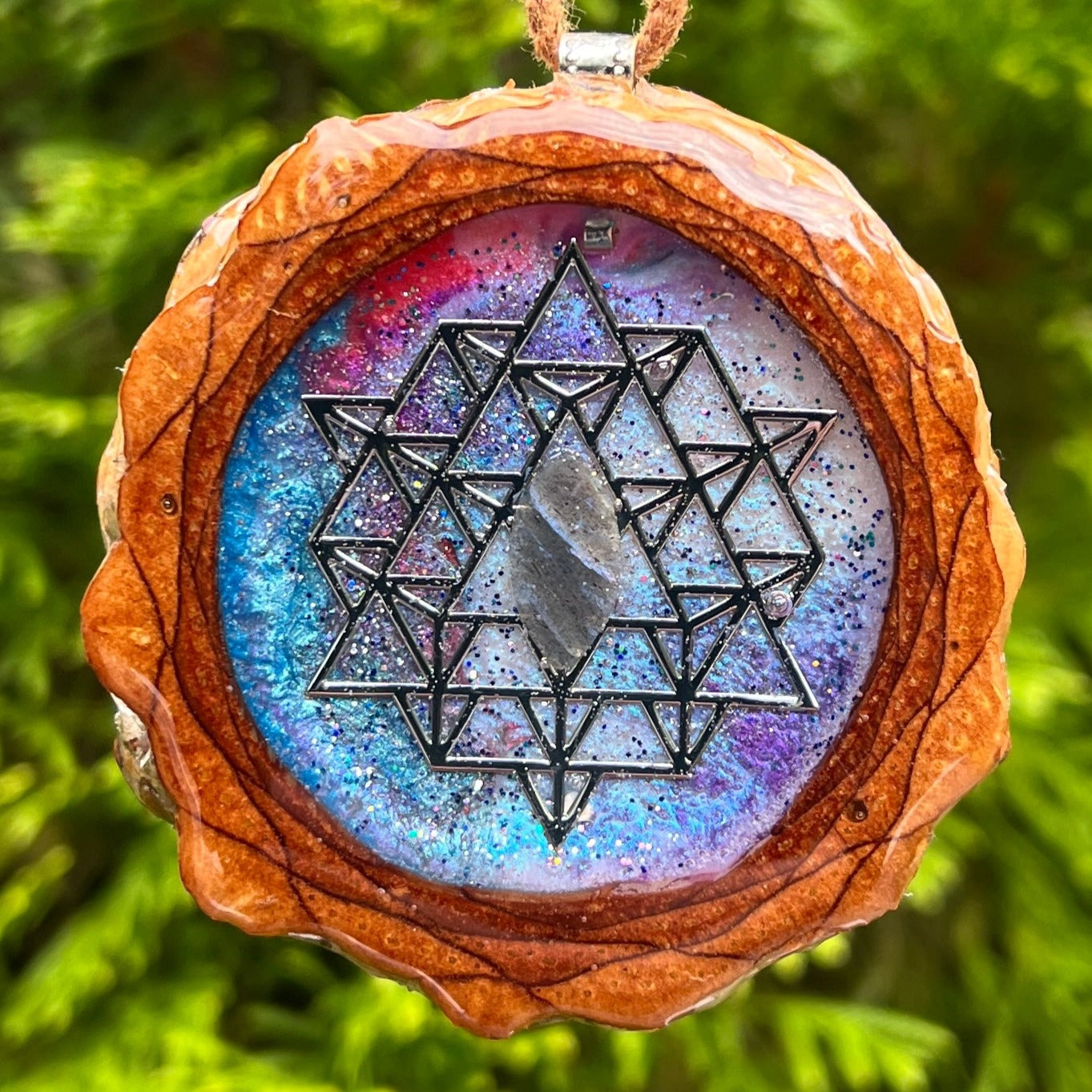 Cosmos & Labradorite with 64 Star Tetrahedron