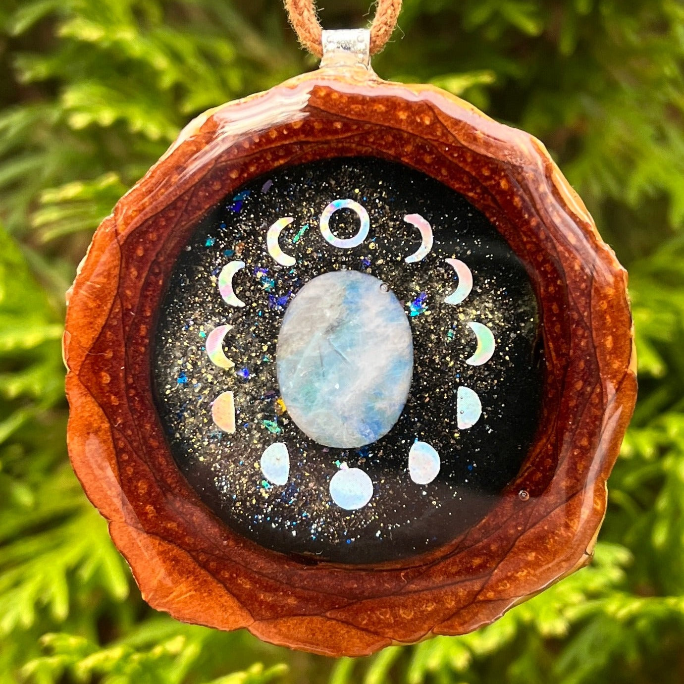 Night Sky with Moonstone & Moon Phase