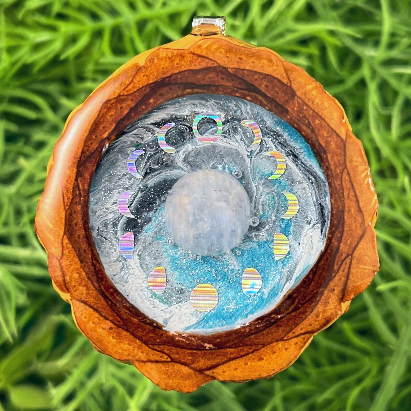 Galaxy with Moonstone & Moon Phase