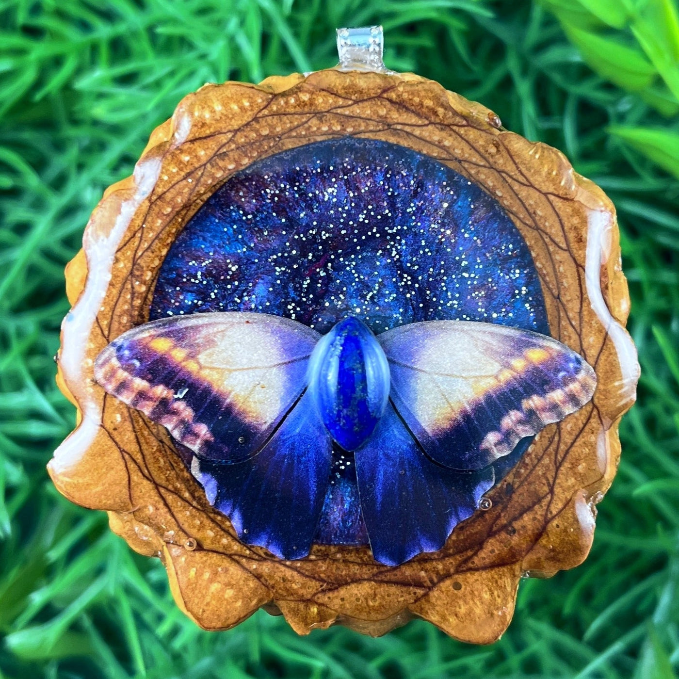 Galaxy with Lapis Lazuli & Butterfly