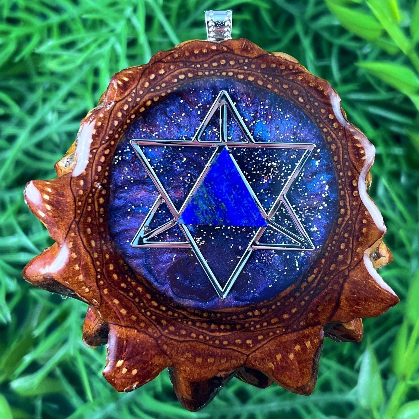 Galaxy with Lapis Lazuli & Merkaba