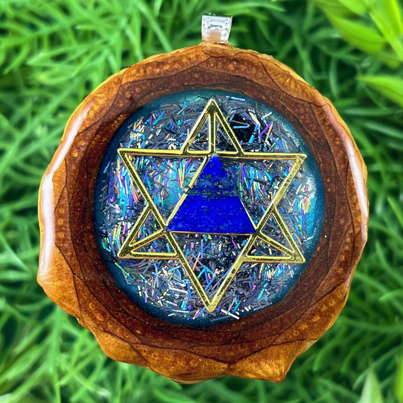 Galaxy with Lapis Lazuli & Merkaba