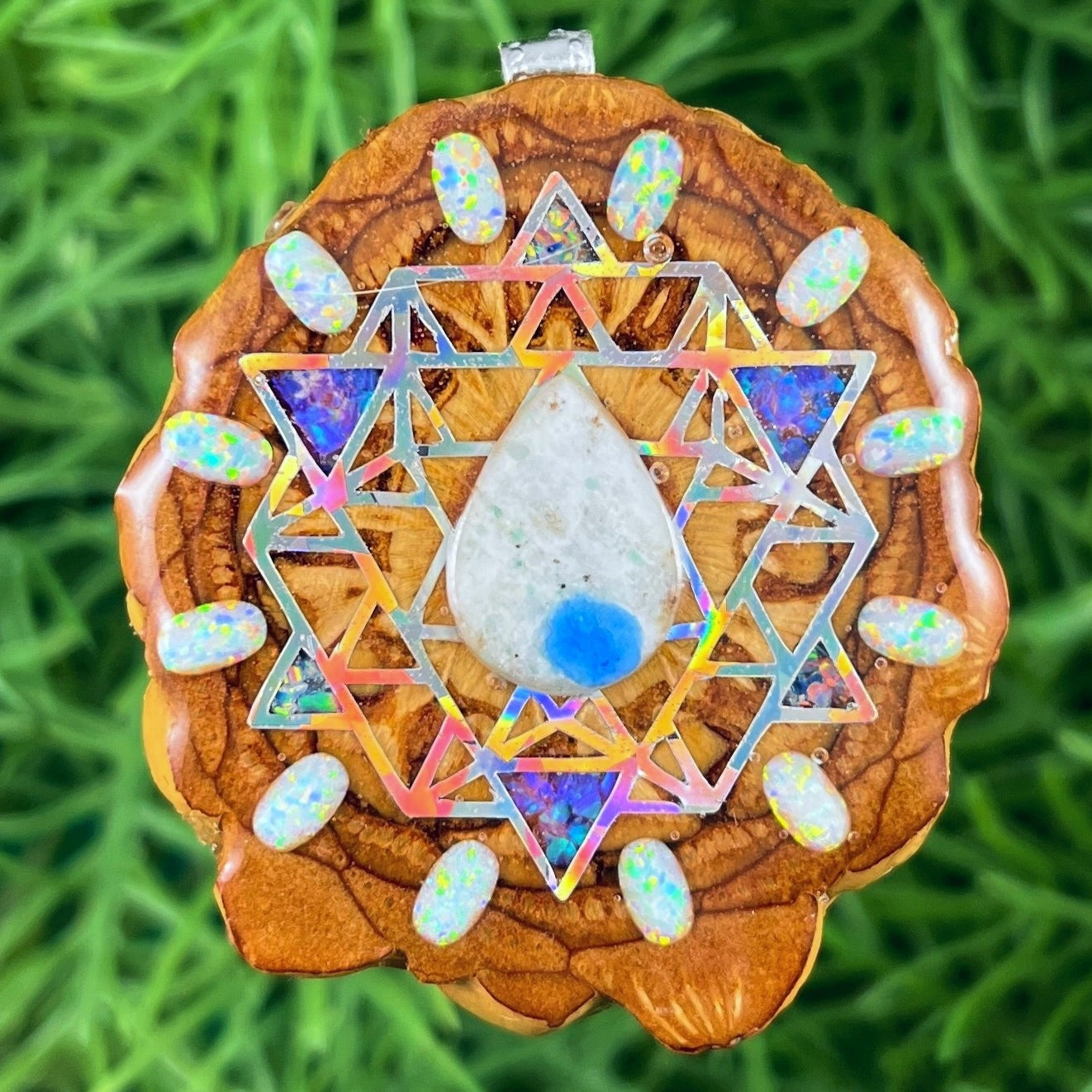 K2 Jasper & Opal with Crushed Opal & 64 Star Tetrahedron