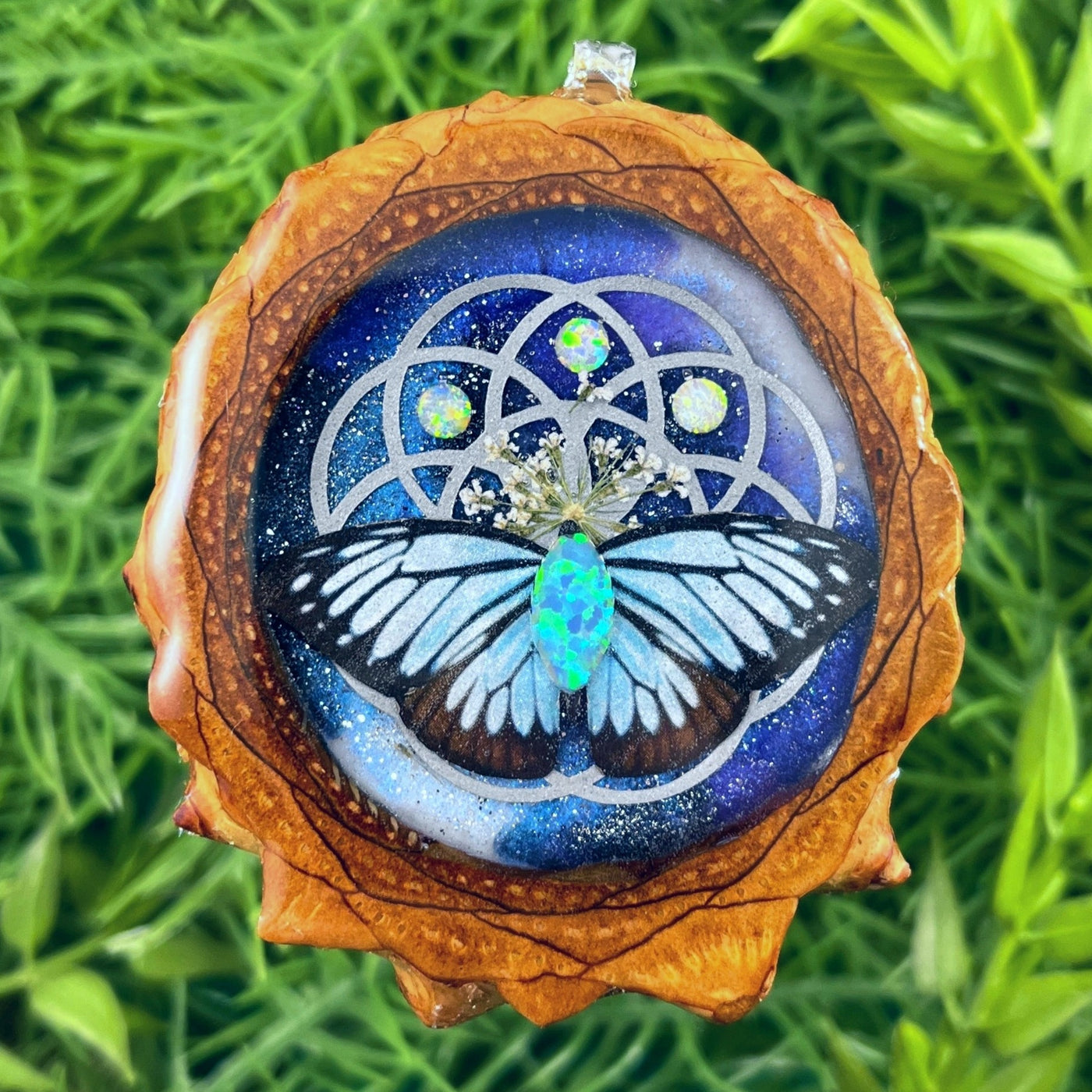Galaxy & Opal with Seed of Life & Butterfly