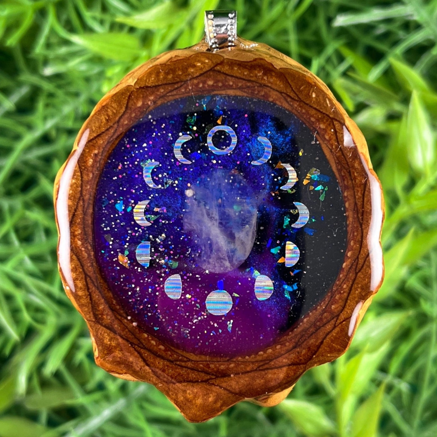 Galaxy with Moonstone & Moon Phase