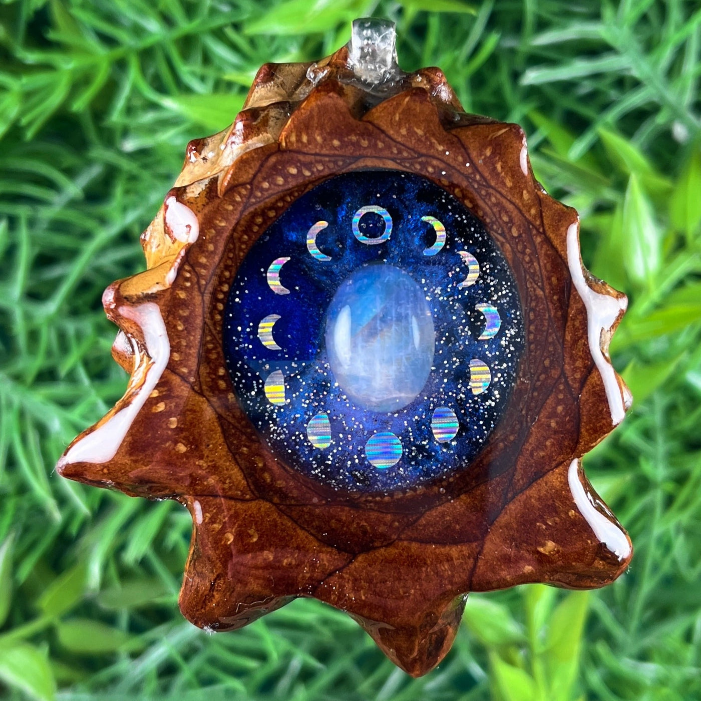 Galaxy with Moonstone & Moon Phase