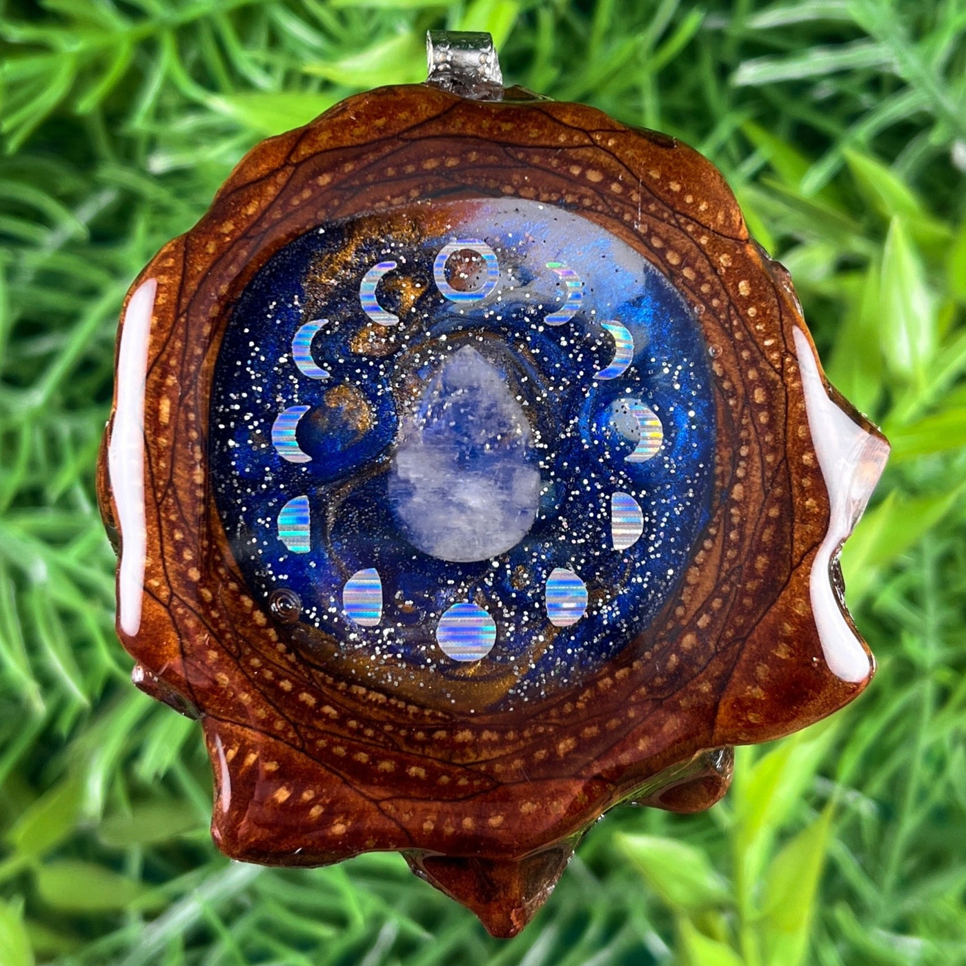 Galaxy with Moonstone & Moon Phase