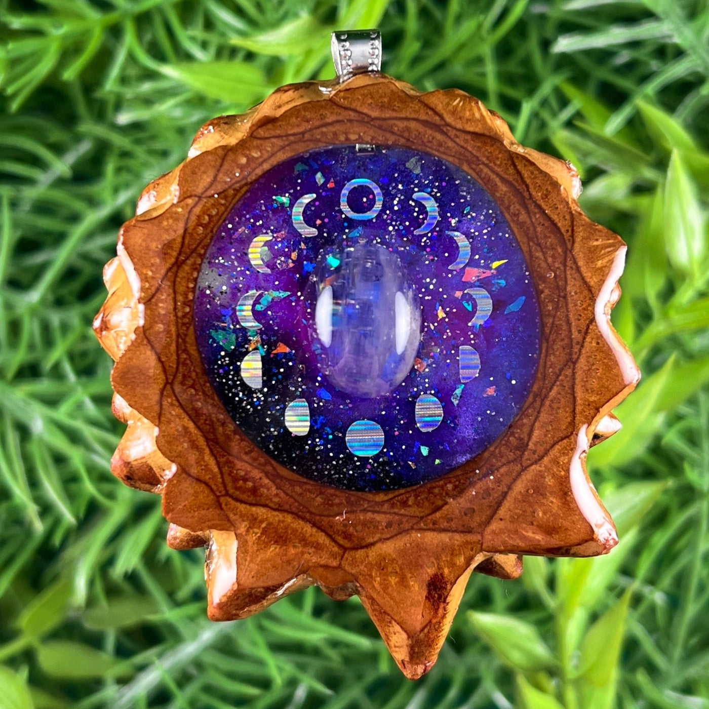 Galaxy with Moonstone & Moon Phase