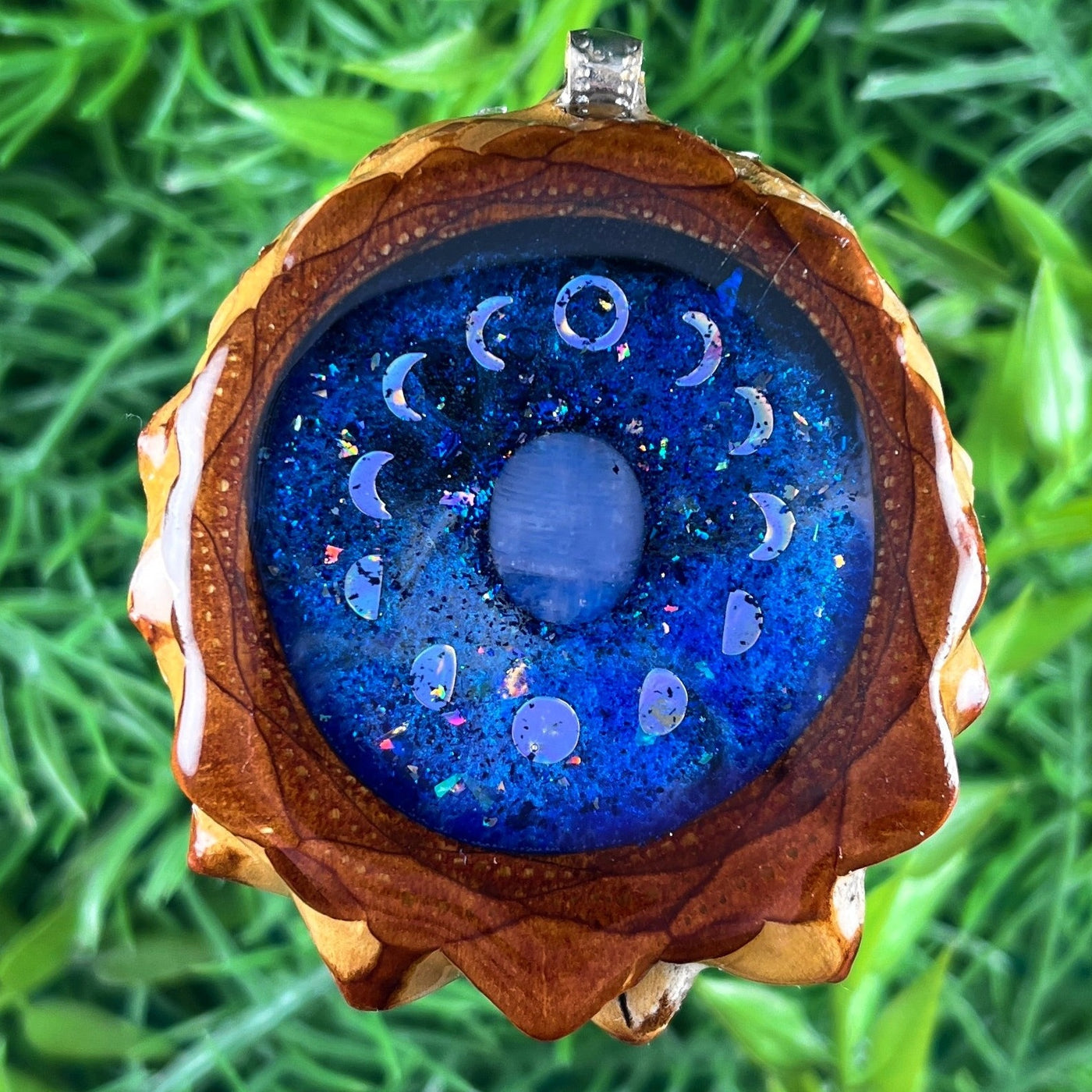 Galaxy with Moonstone & Moon Phase