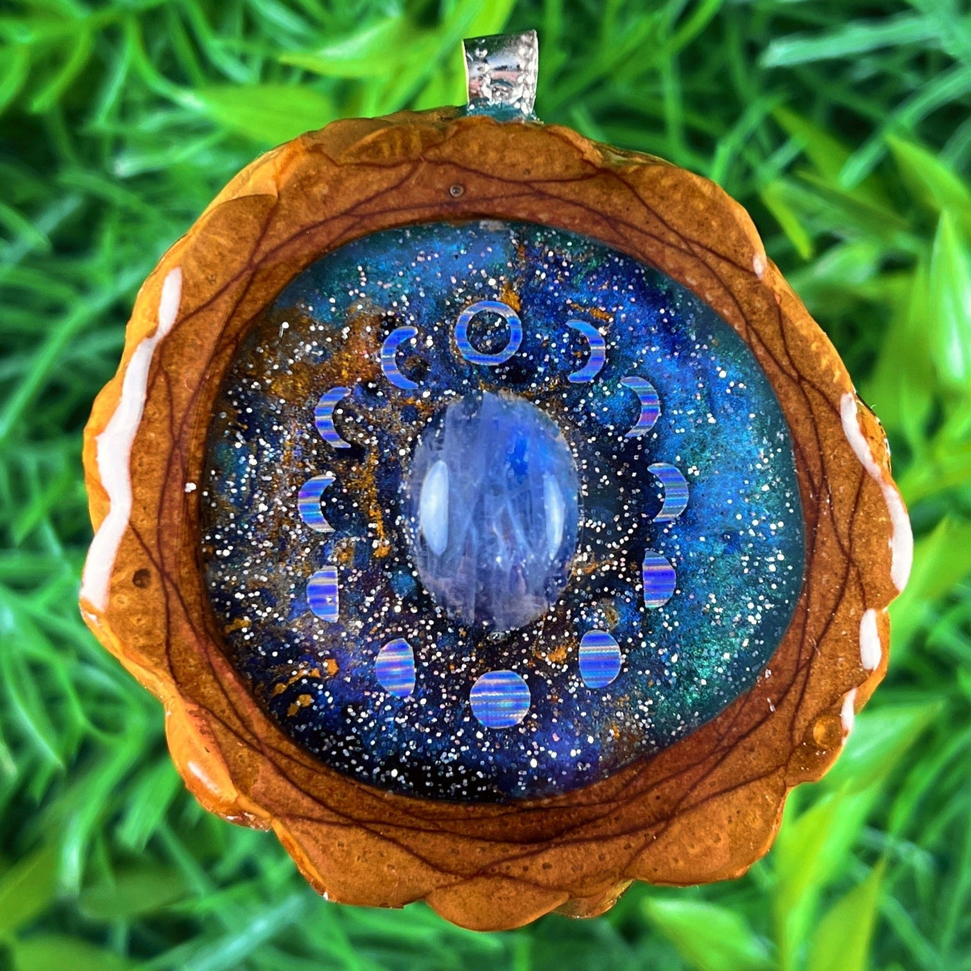 Galaxy with Moonstone & Moon Phase