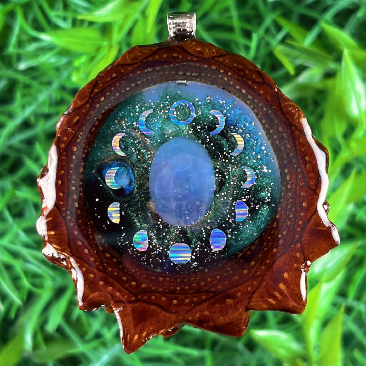 Galaxy with Moonstone & Moon Phase