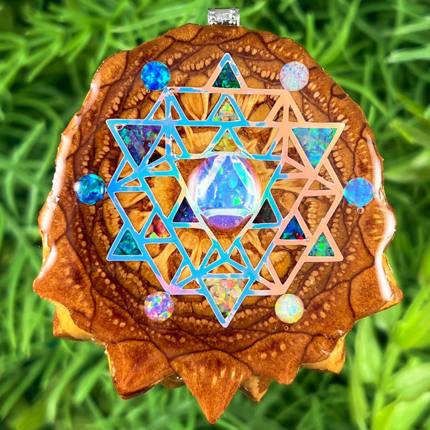 Opalite & Opal & Crushed Opal with 64 Star Tetrahedron