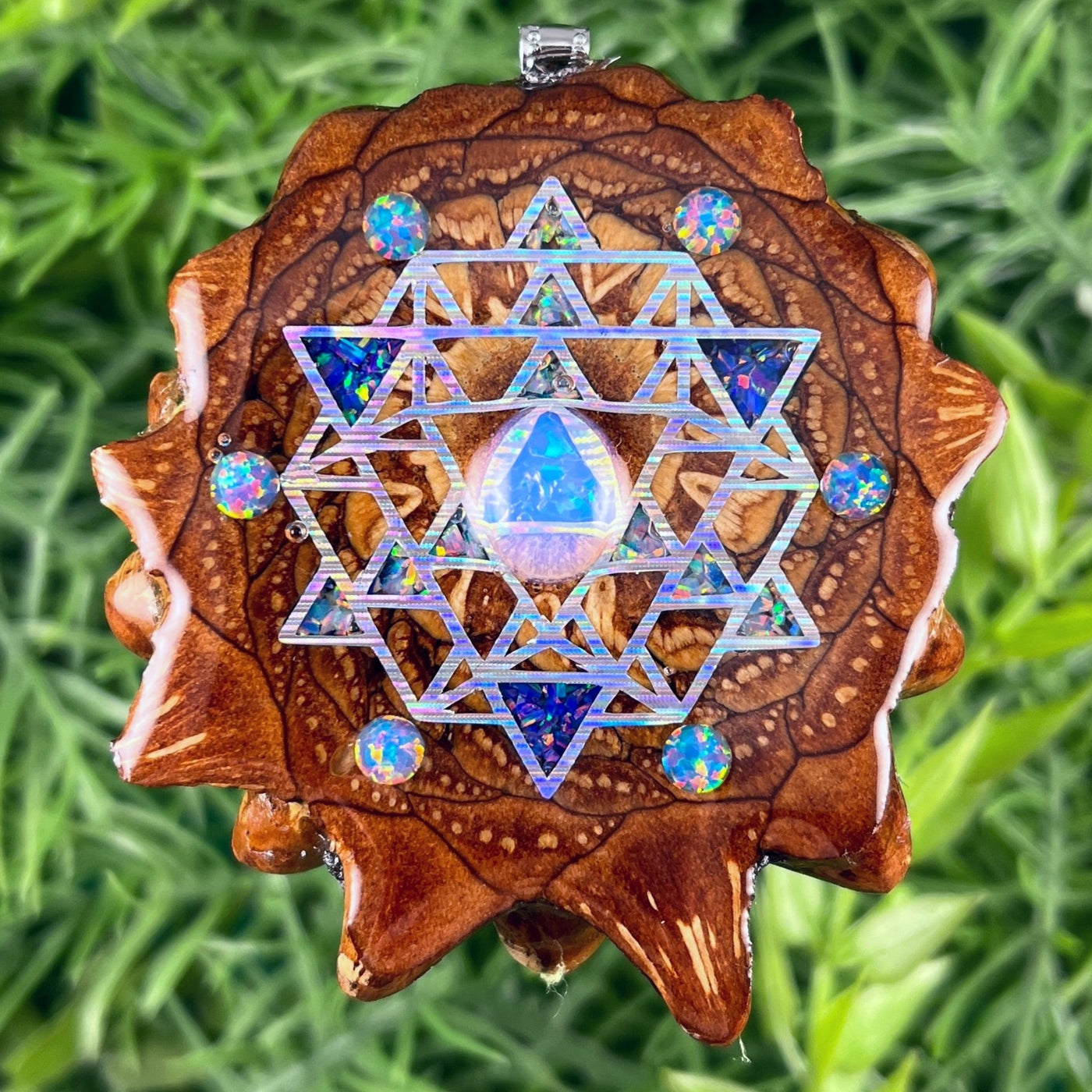 Opalite & Opal & Crushed Opal with 64 Star Tetrahedron