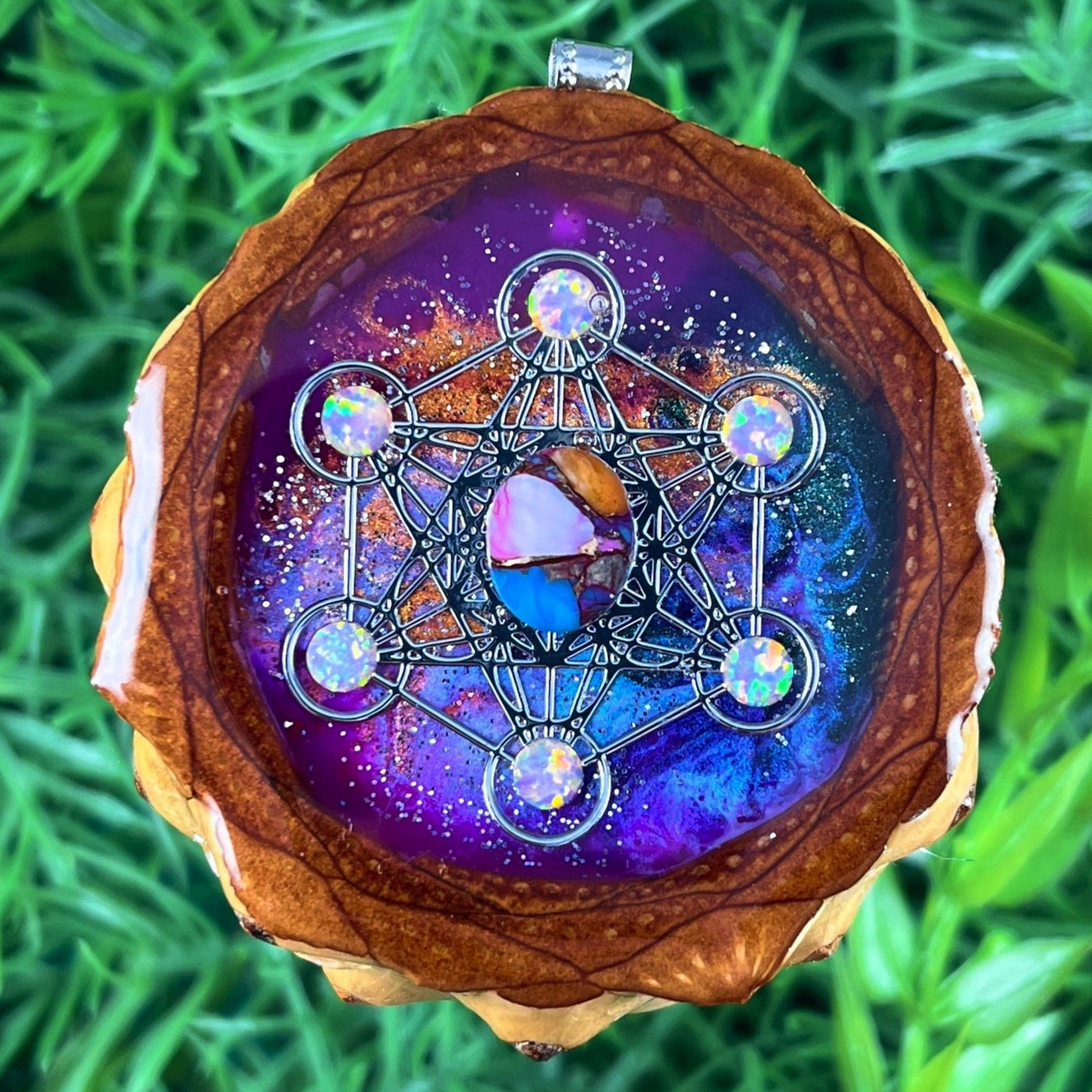 Supernova & Spiny Oyster Turquoise with Opal & Metatron's Cube