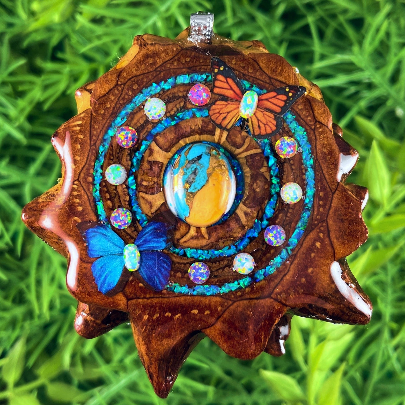 Butterfly with Opal & Crushed Opal