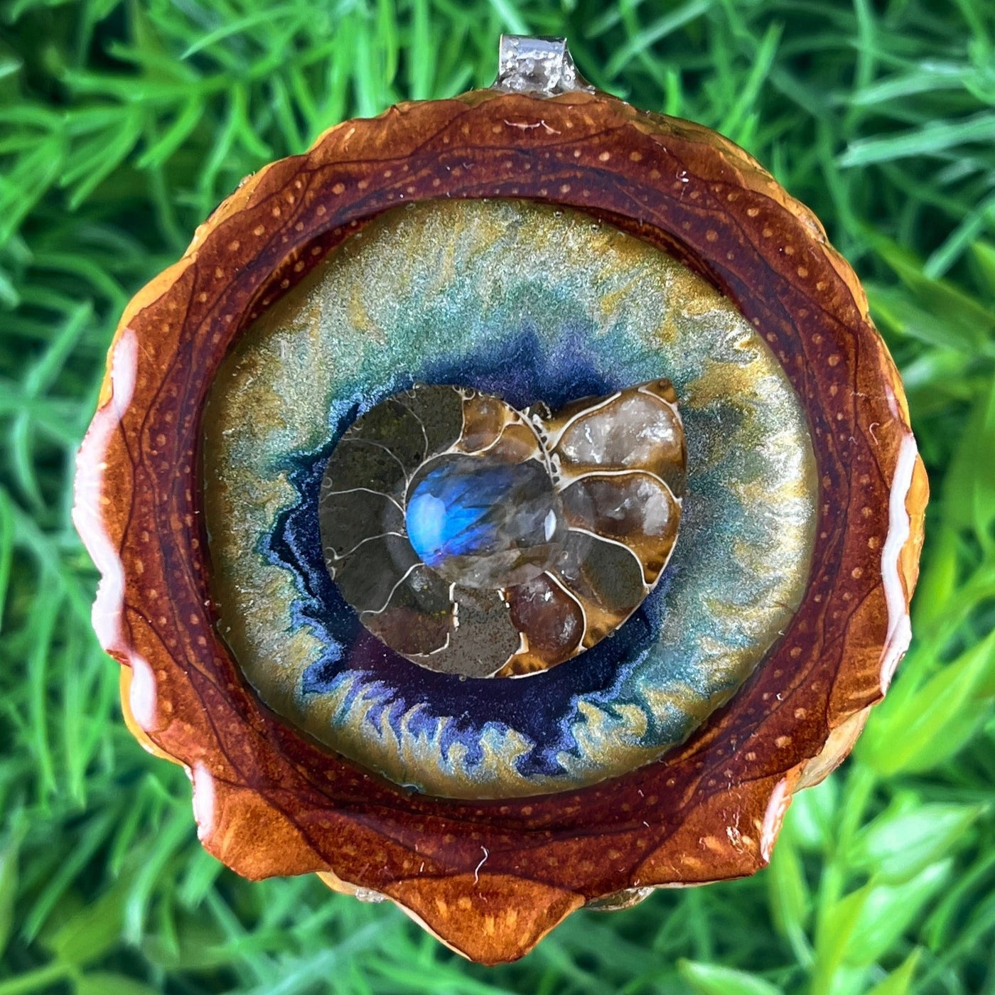 Galaxy with Ammonite & Labradorite