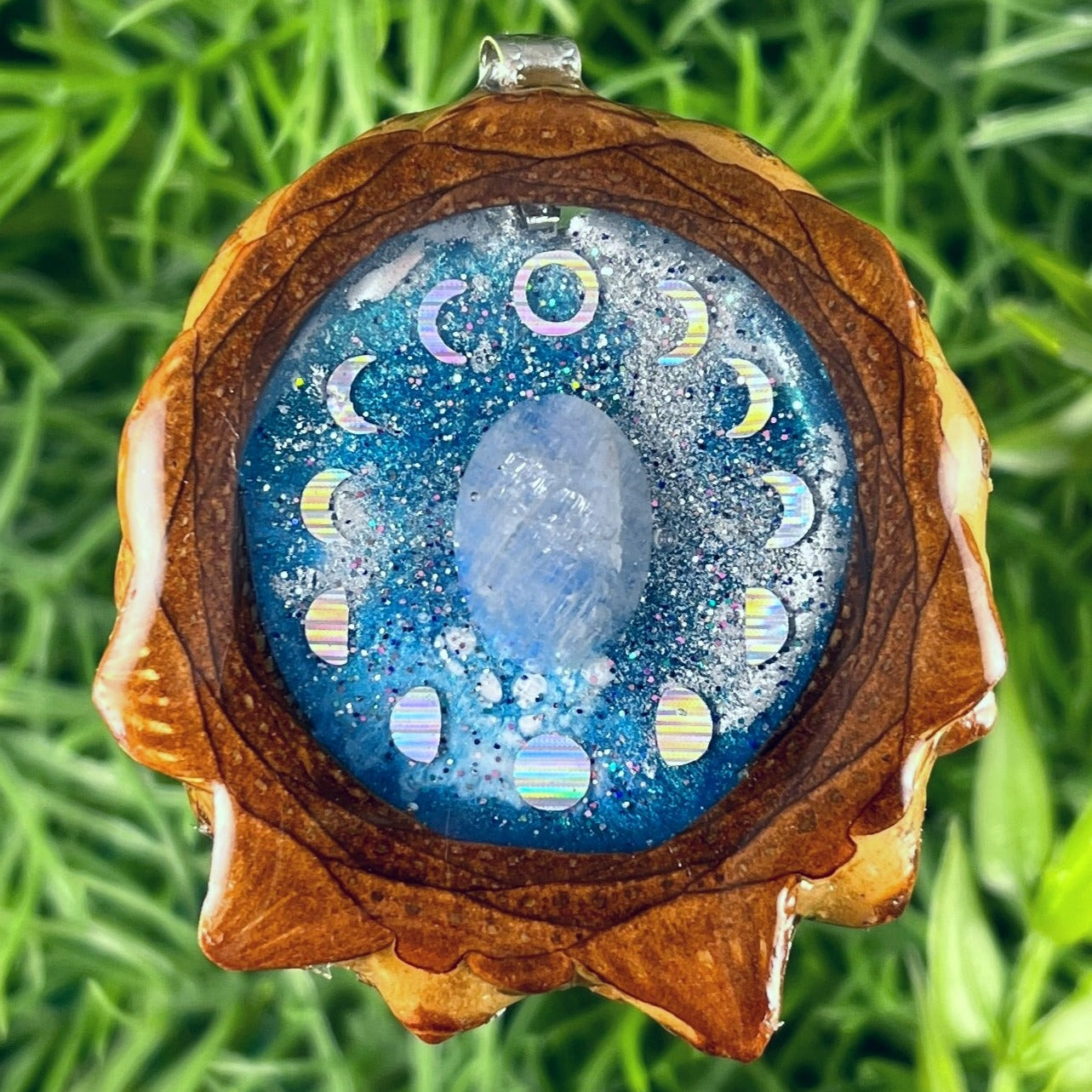 Galaxy with Moonstone & Moon Phase