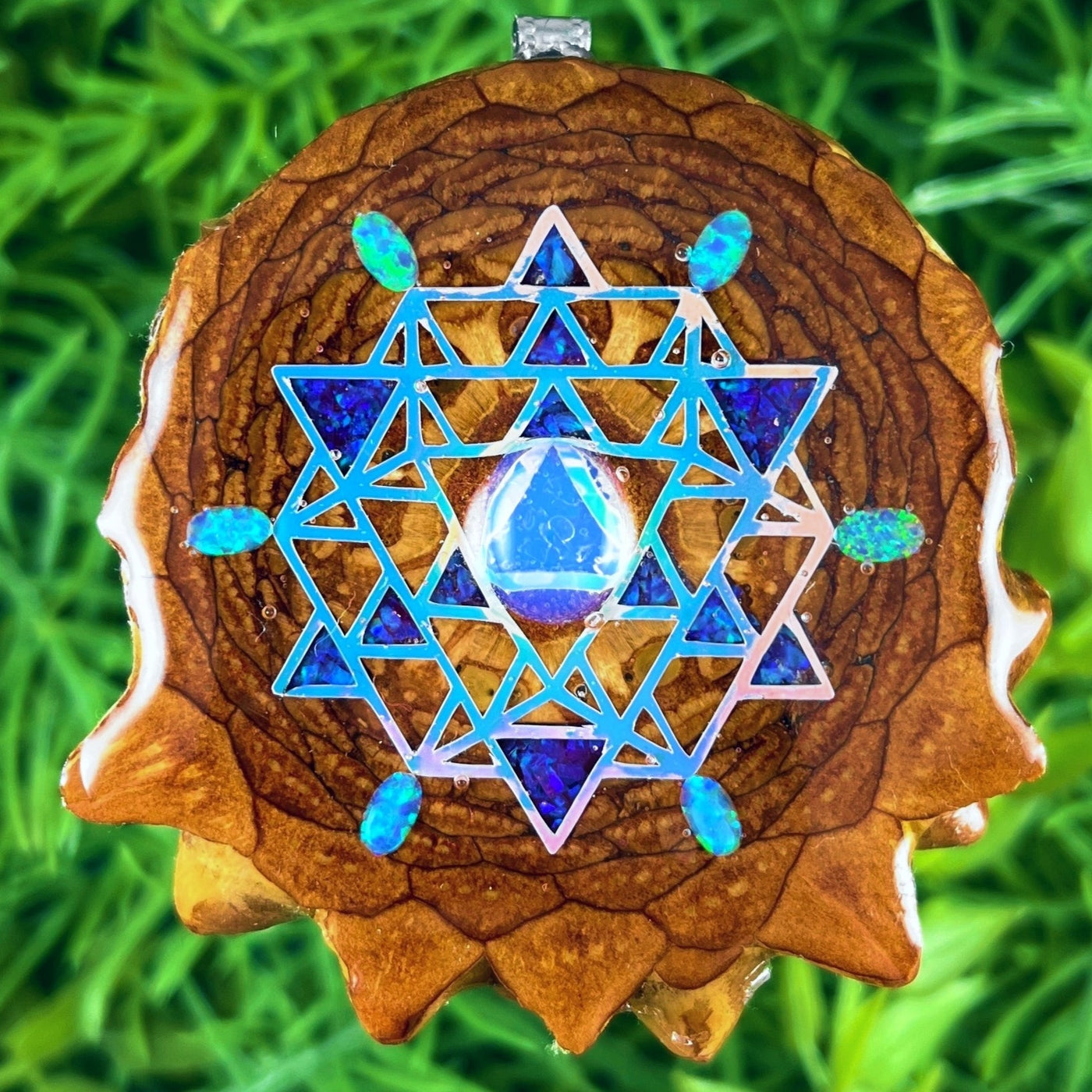 Opalite and Opal with Crushed Opal & 64 Star Tetrahedron