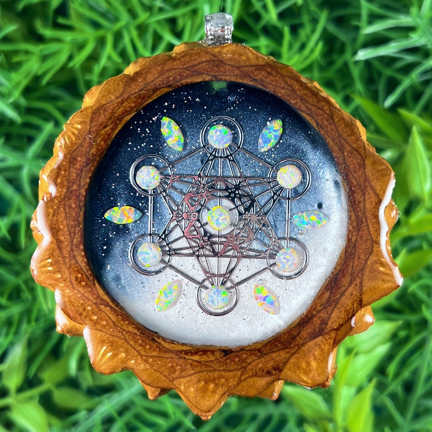 Starry Night with Opal & Metatron's Cube