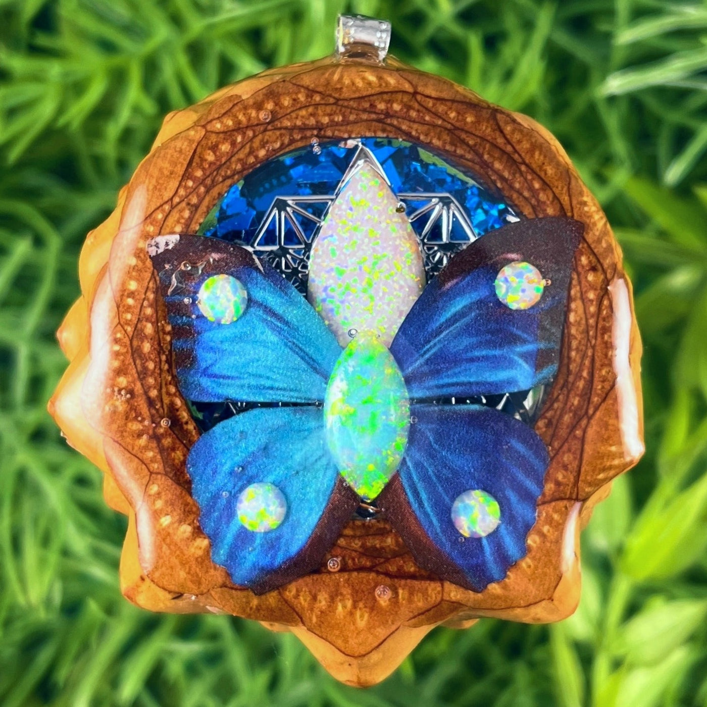 Galaxy with Opal & Butterfly and Mandala