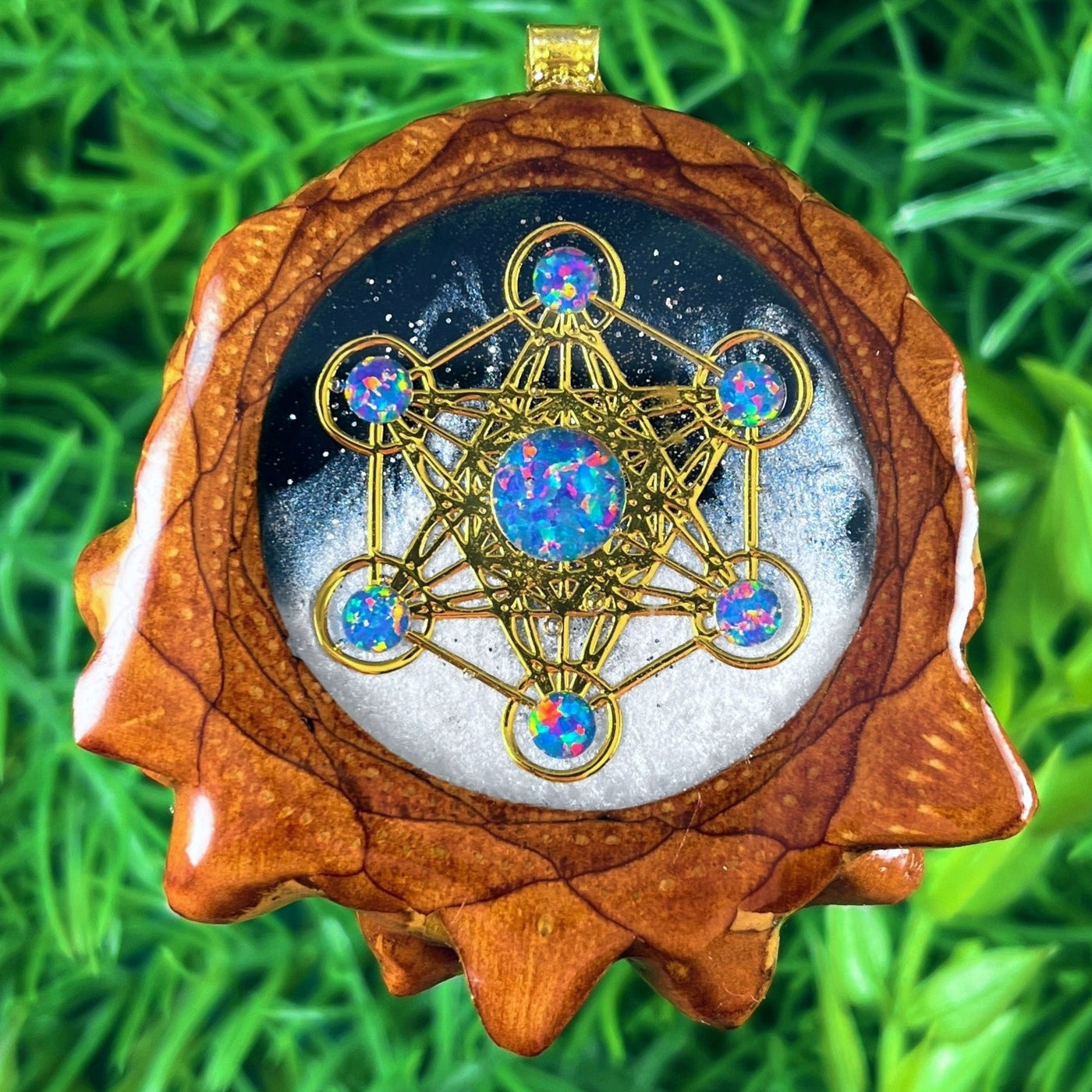 Starry Night with Opal & Metatron's Cube