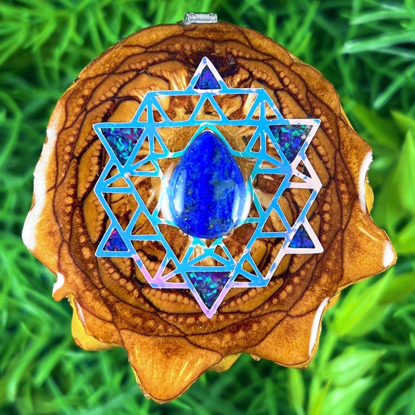 Lapis Lazuli & Crushed Opal with 64 Star Tetrahedron