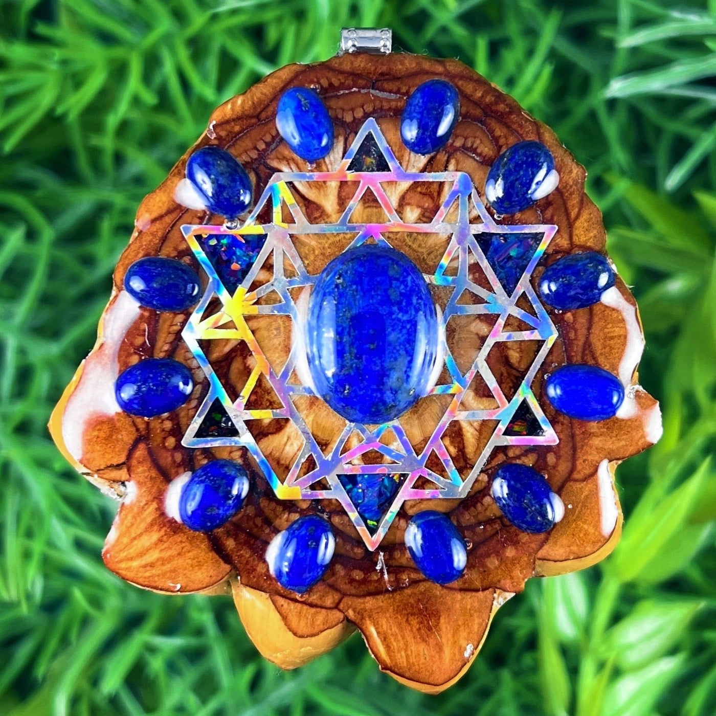 Lapis Lazuli & Crushed Opal & 64 Star Tetrahedron