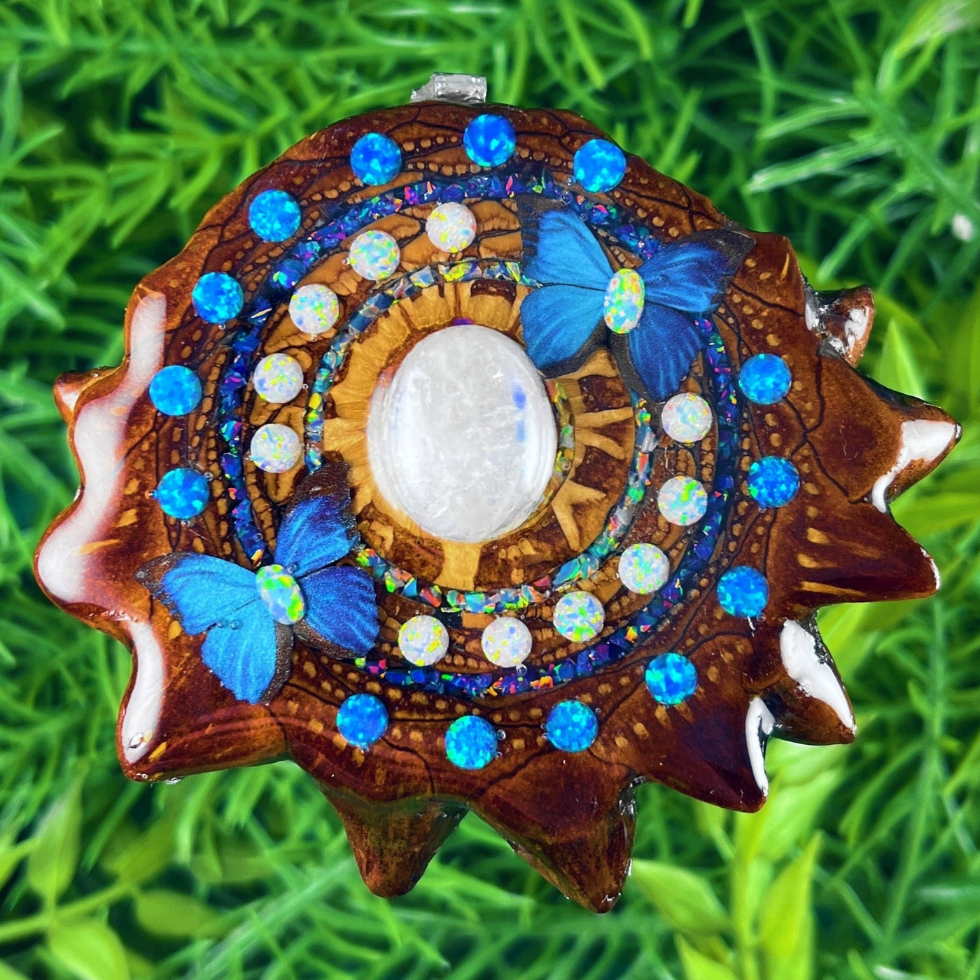Butterfly with Opal & Crushed Opal