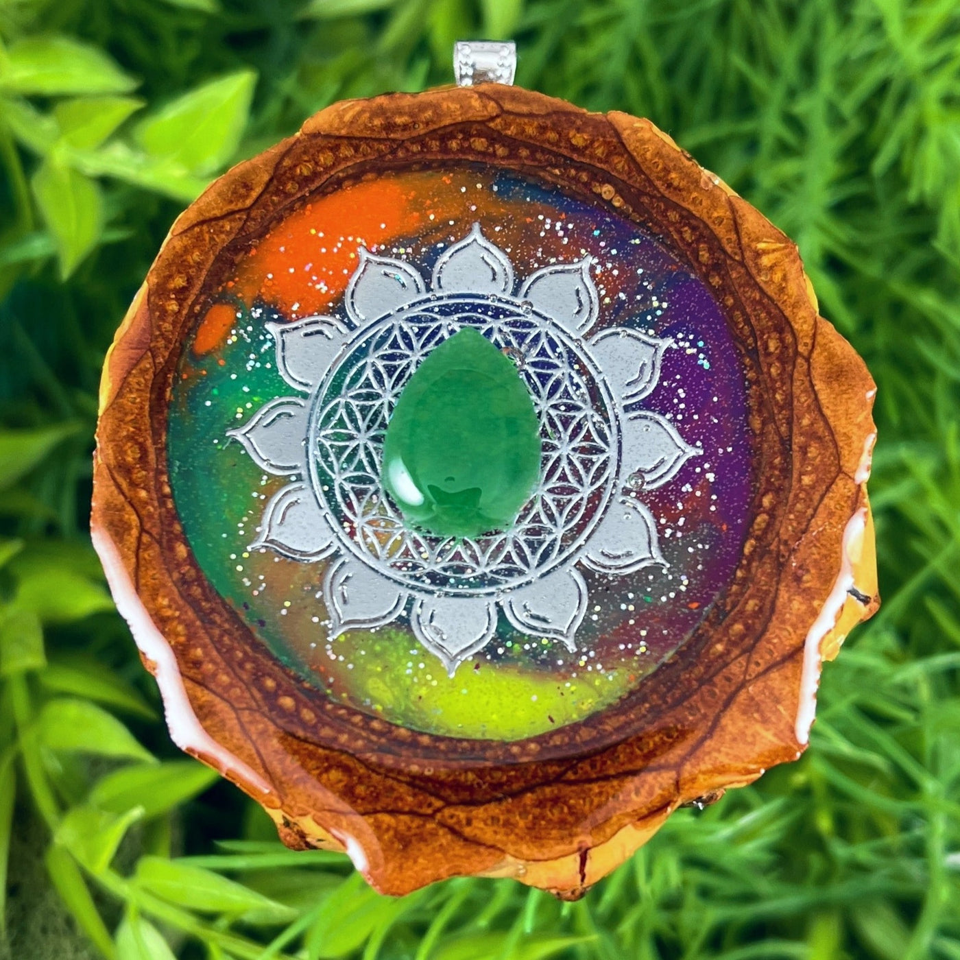 Cosmos with Mandala and Jade