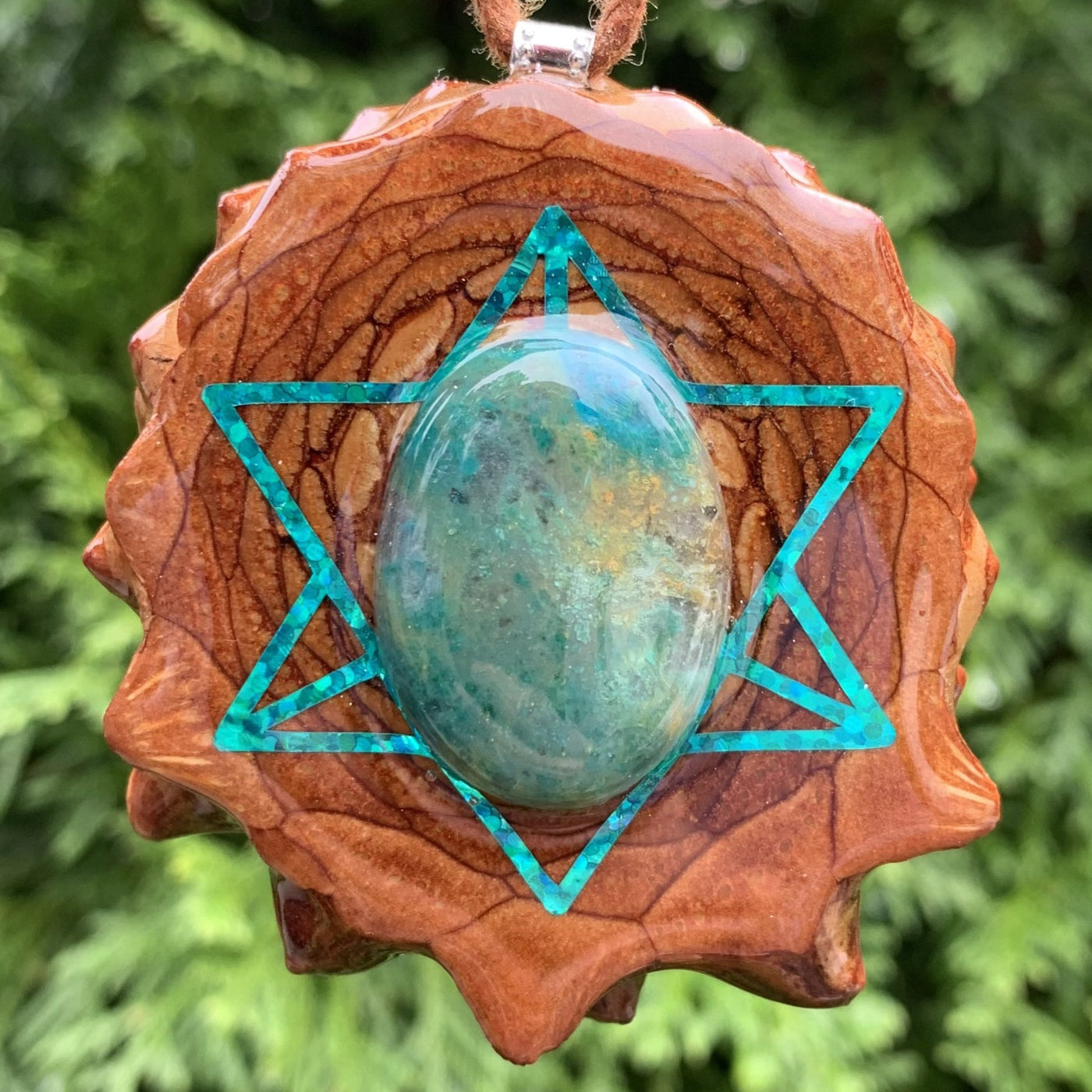 Chrysocolla with Merkaba