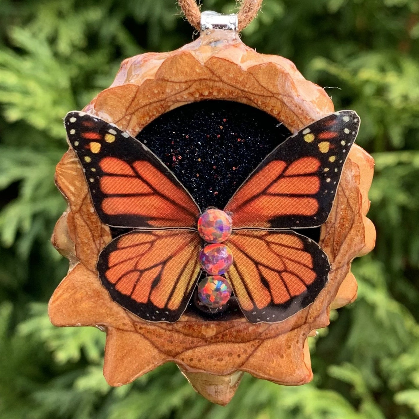 Night Sky and Opal with Butterfly