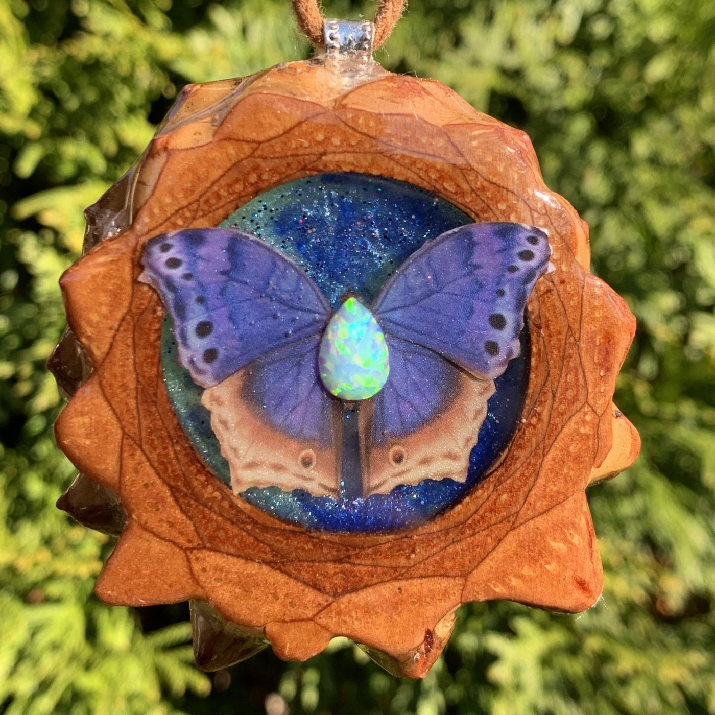 Galaxy with Butterfly and Opal