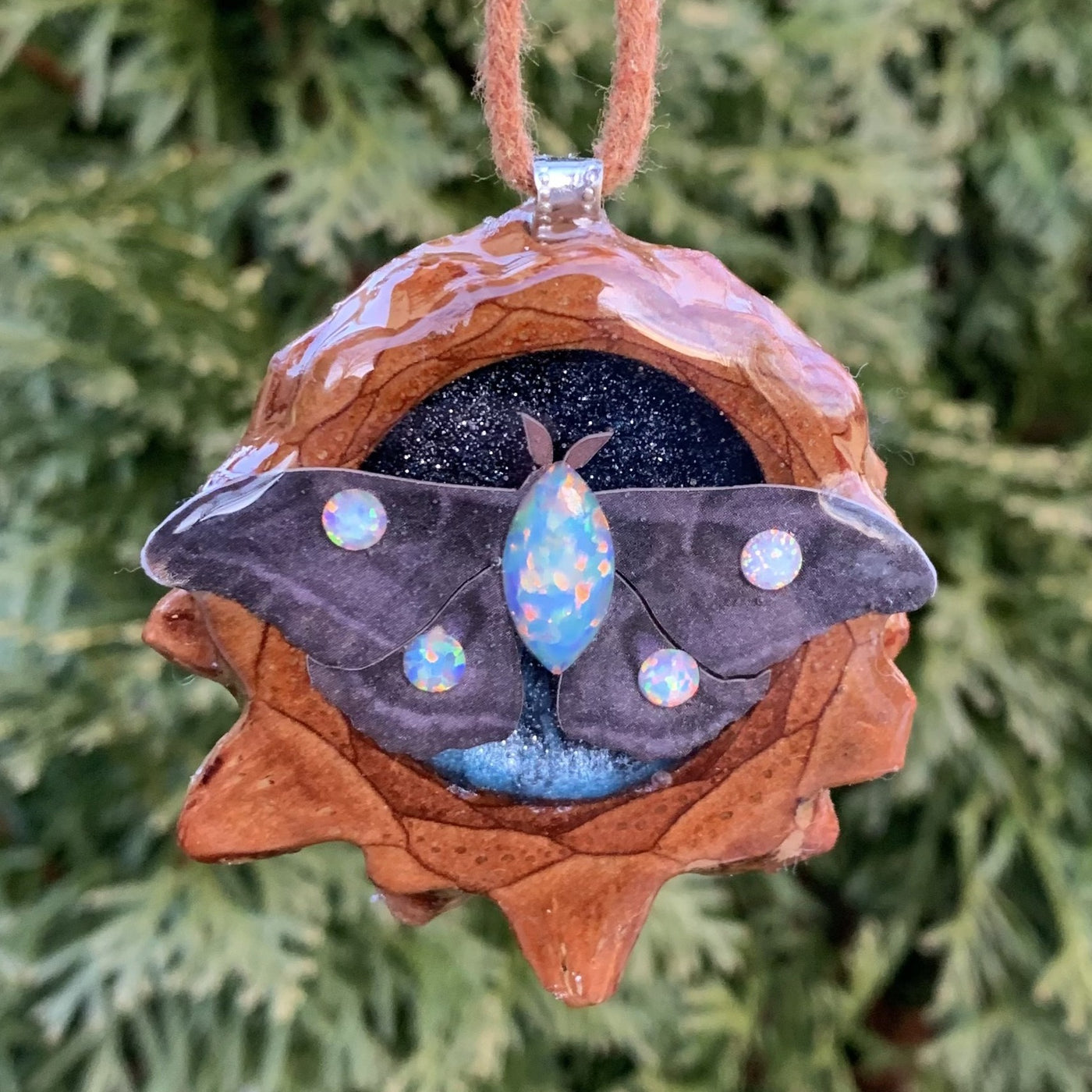 Night Sky and Opal with Butterfly